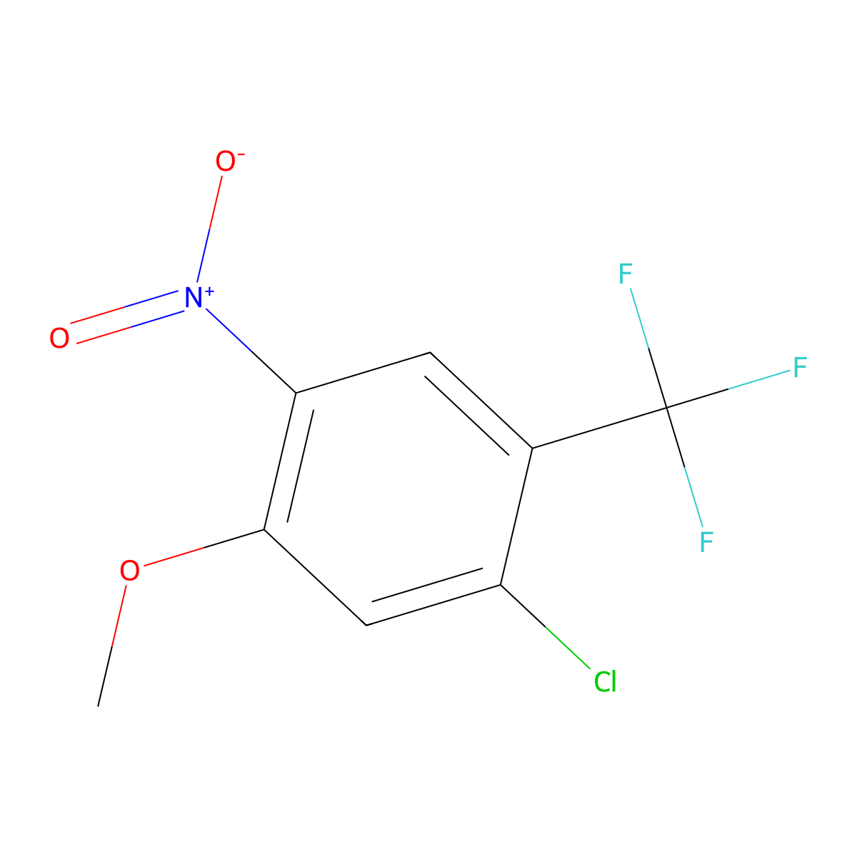 1-Chloro-5-methoxy-4-nitro-2-(trifluoromethyl)benzene molecular structure, CAS 646989-36-8