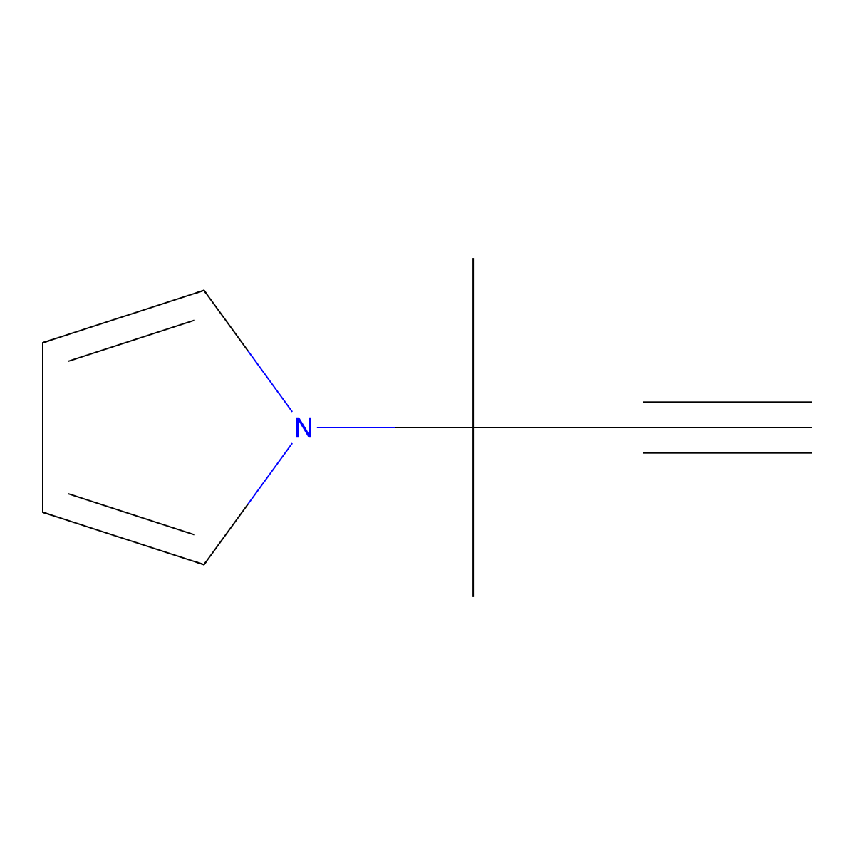 1-(2-Methylbut-3-yn-2-yl)-1H-pyrrole molecular structure, CAS 646989-37-9