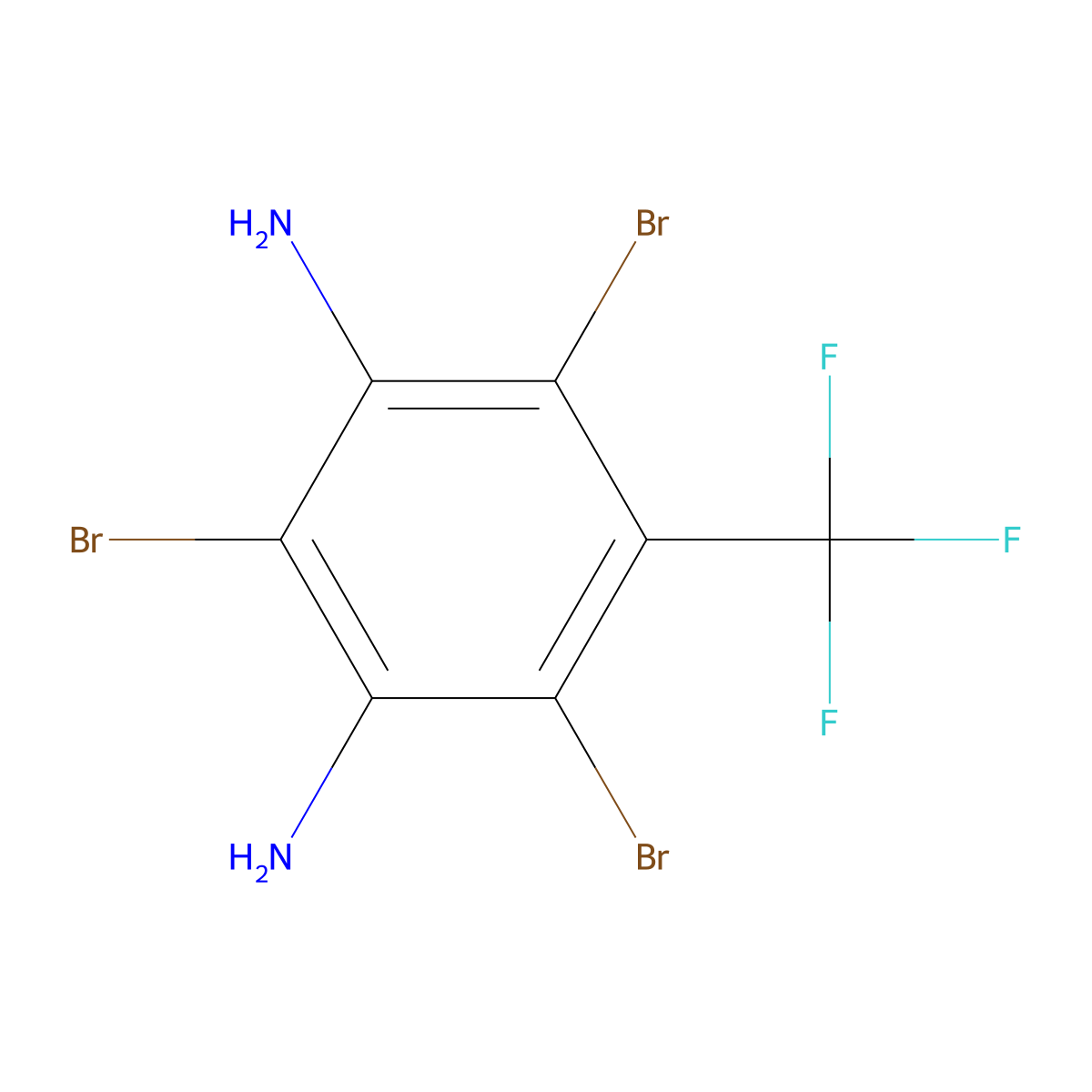 2,4,6-Tribromo-5-(trifluoromethyl)benzene-1,3-diamine molecular structure, CAS 646989-62-0