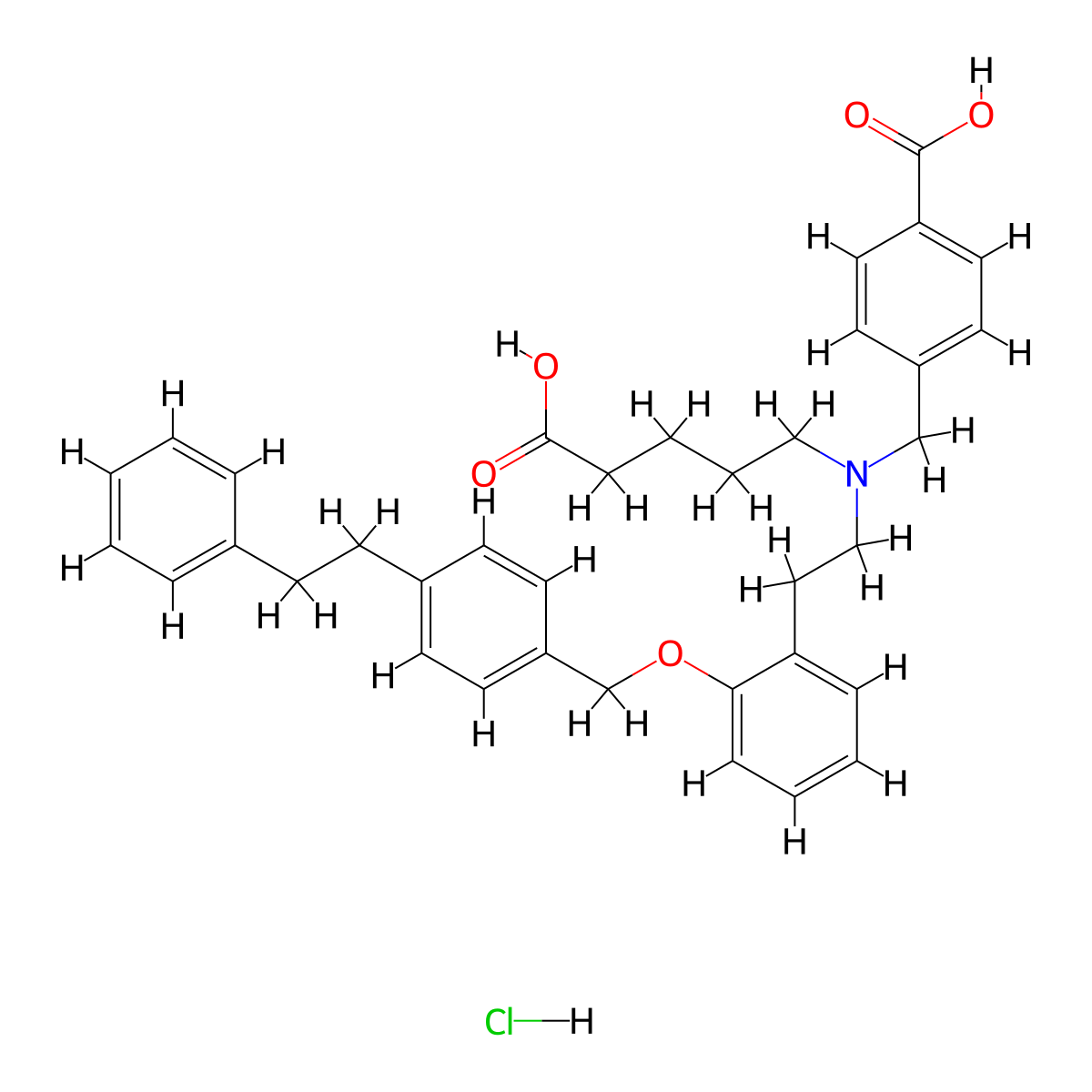 Cinaciguat hydrochloride molecular structure, CAS 646995-35-9