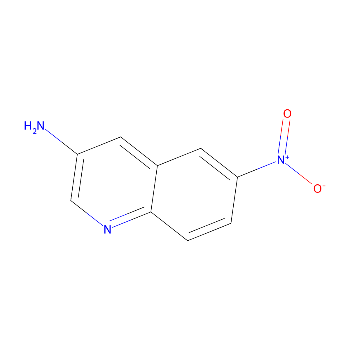 6-Nitroquinolin-3-amine molecular structure, CAS 646996-44-3