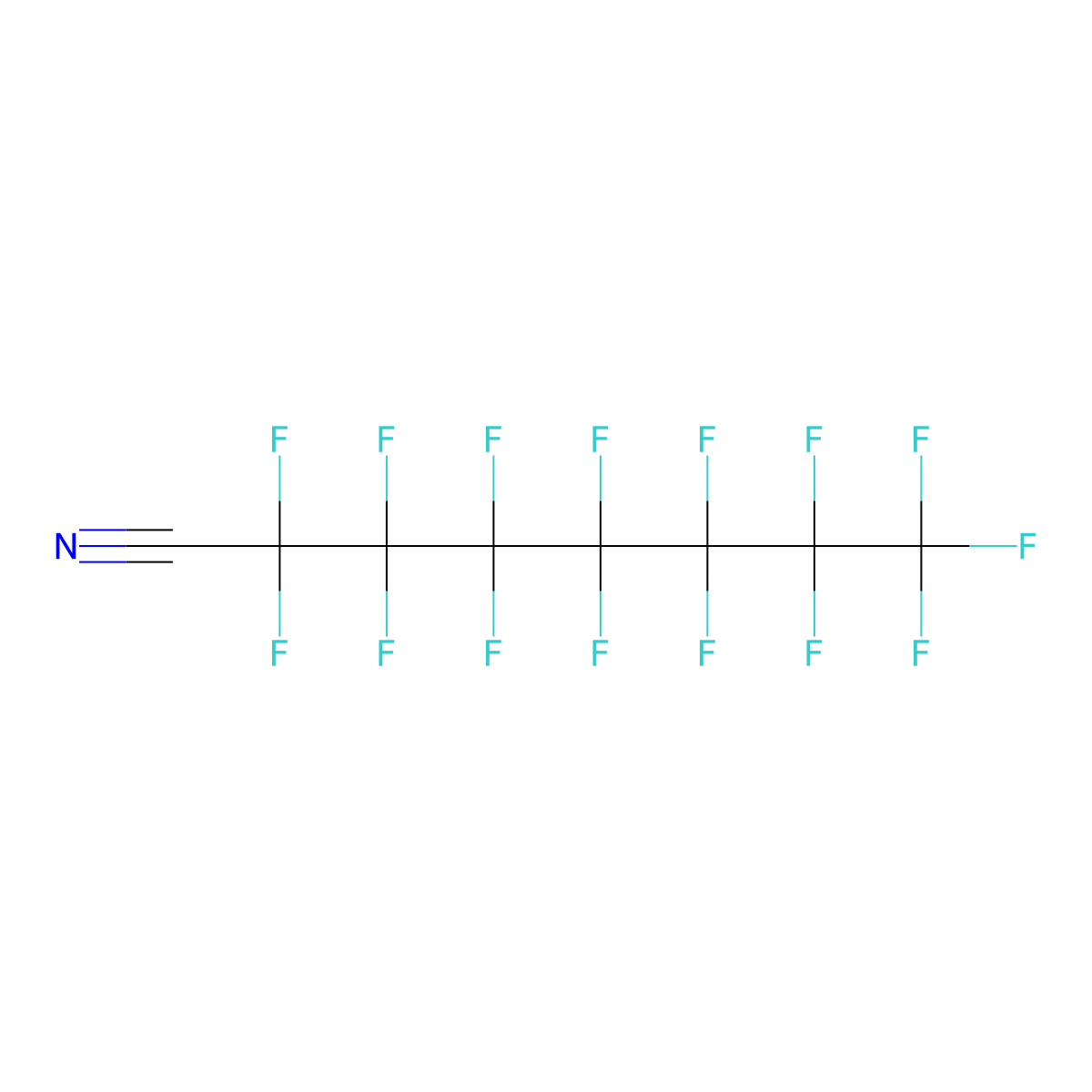 Perfluorooctanenitrile molecular structure, CAS 647-12-1