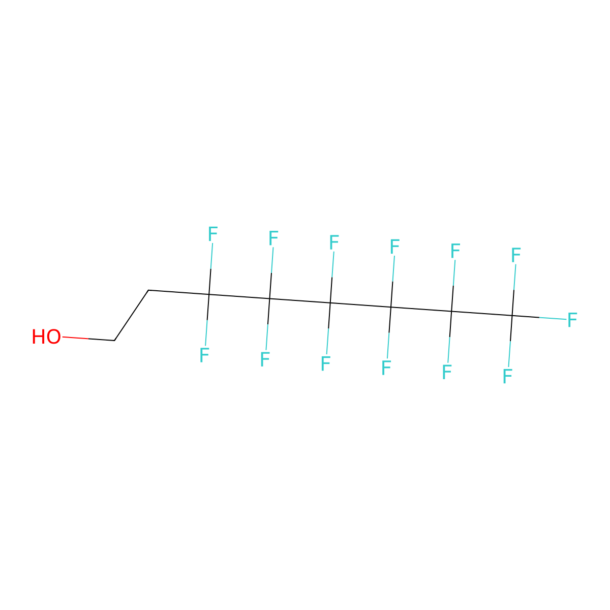3,3,4,4,5,5,6,6,7,7,8,8,8-Tridecafluorooctan-1-ol molecular structure, CAS 647-42-7