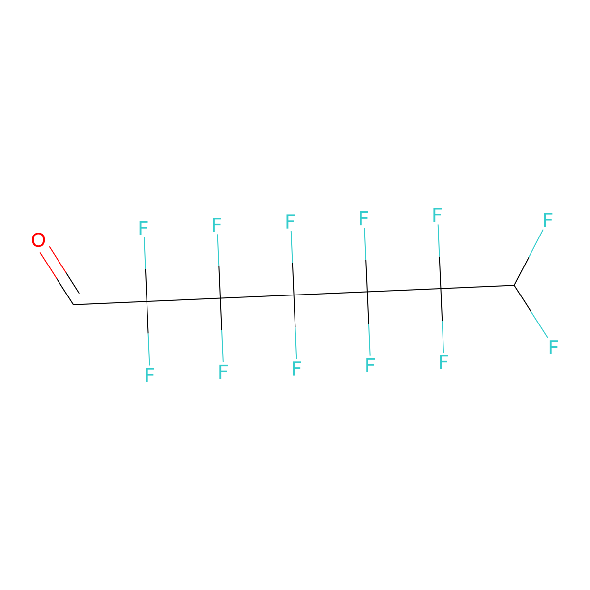 7H-Dodecafluoroheptanal molecular structure, CAS 647-44-9