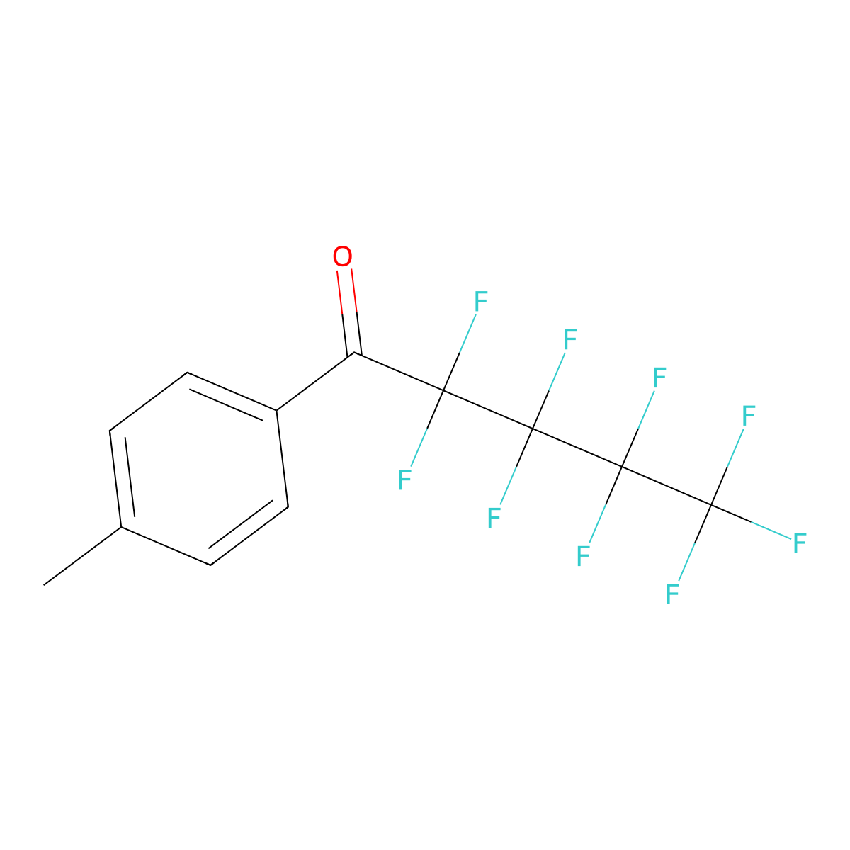 2,2,3,3,4,4,5,5,5-Nonafluoro-1-(4-methylphenyl)pentan-1-one molecular structure, CAS 647-60-9