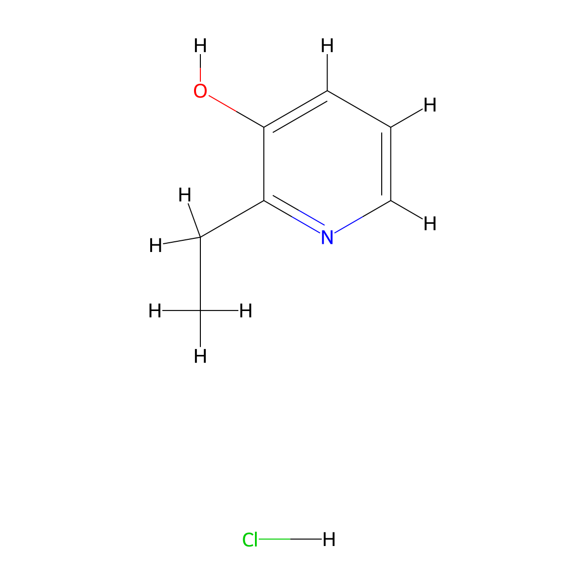 2-Ethylpyridin-3-OL hydrochloride molecular structure, CAS 64700-14-7