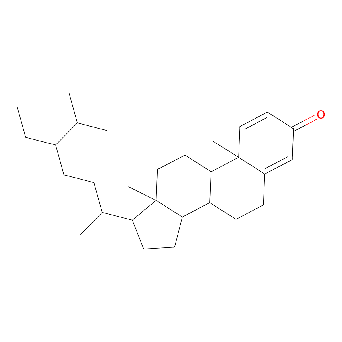 Stigmasta-1,4-dien-3-one molecular structure, CAS 64700-25-0