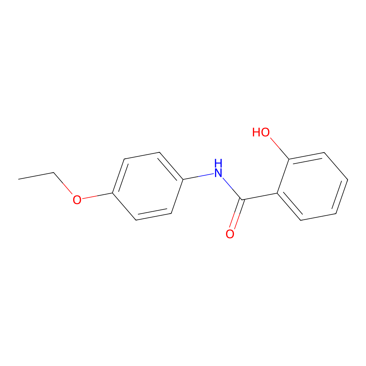 N-(4-Ethoxyphenyl)-2-hydroxybenzamide molecular structure, CAS 64700-55-6