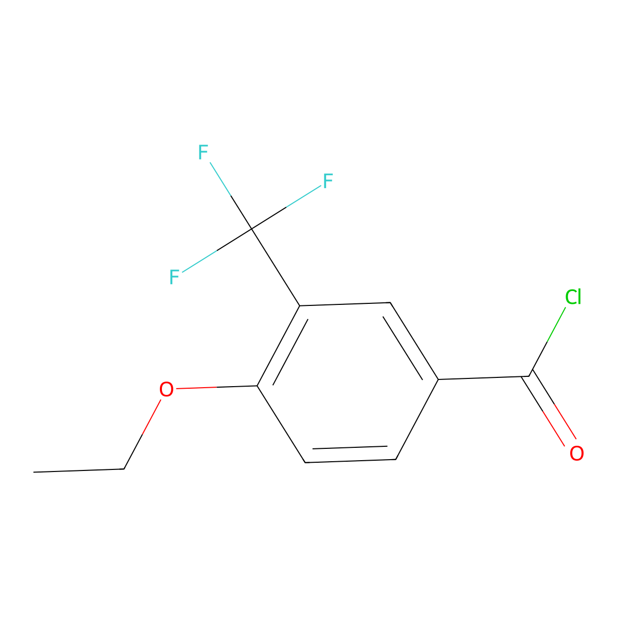 4-Ethoxy-3-(trifluoromethyl)benzoyl chloride molecular structure, CAS 647010-69-3
