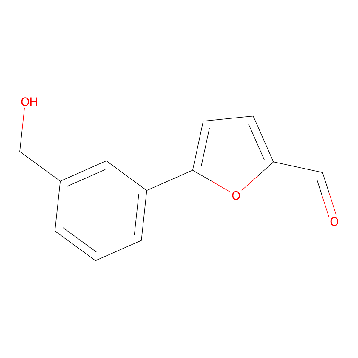 5-[3-(Hydroxymethyl)phenyl]furan-2-carbaldehyde molecular structure, CAS 647023-78-7