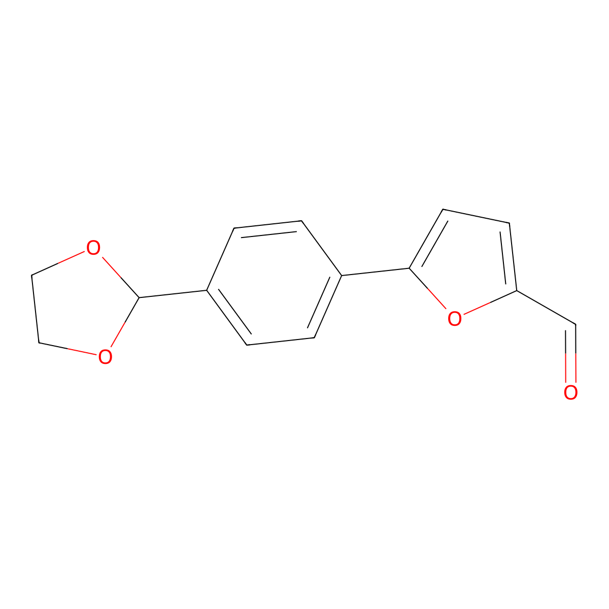 5-[4-(1,3-Dioxolan-2-yl)phenyl]furan-2-carbaldehyde molecular structure, CAS 647024-14-4