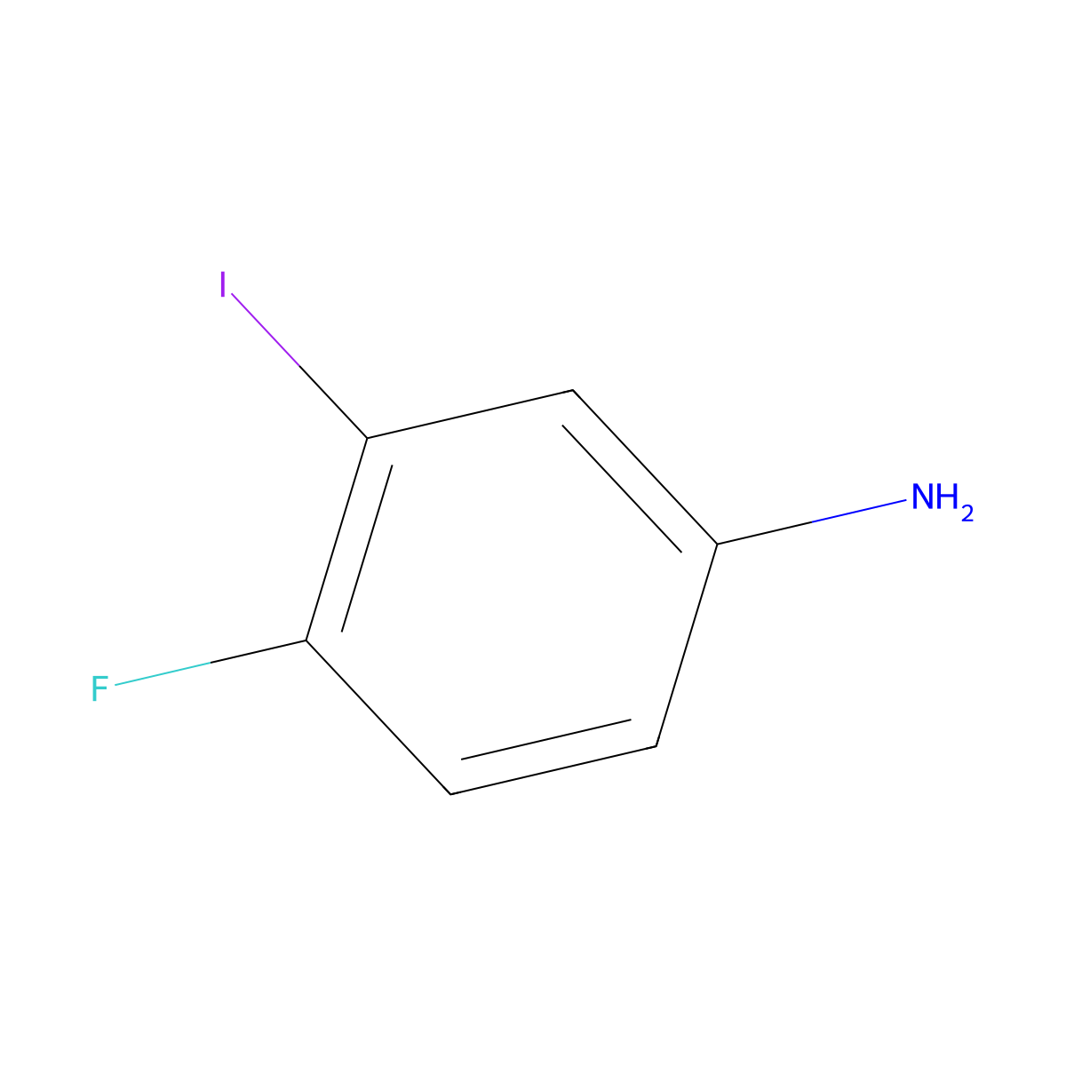 4-Fluoro-3-iodoaniline molecular structure, CAS 647025-62-5
