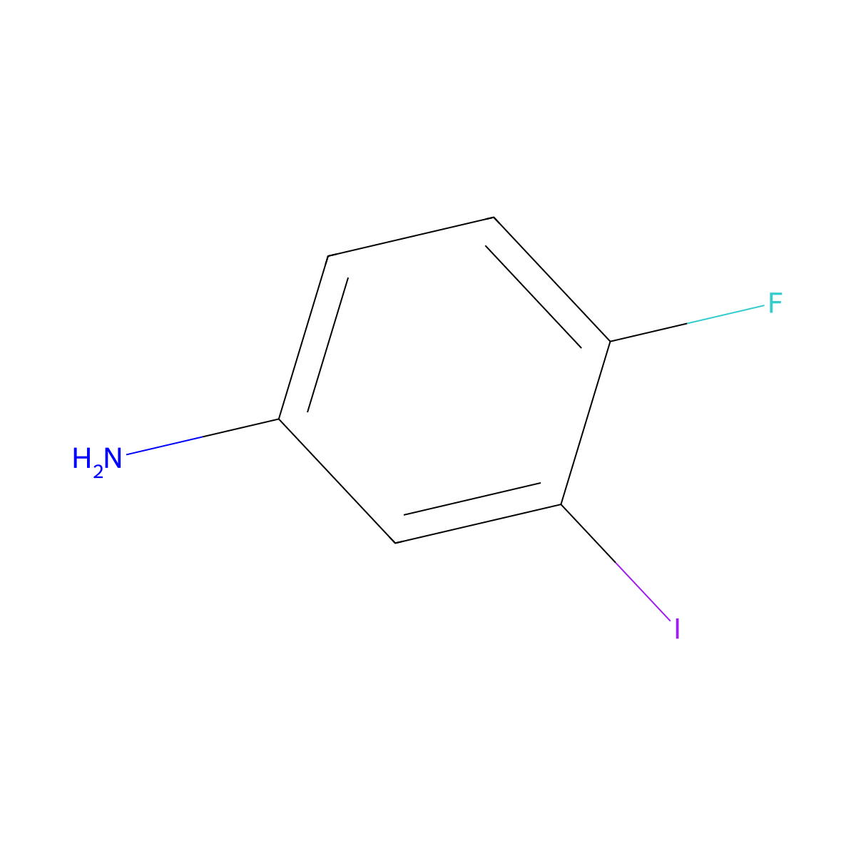 4-Fluoro-3-iodoaniline molecular structure, CAS 647025-62-5