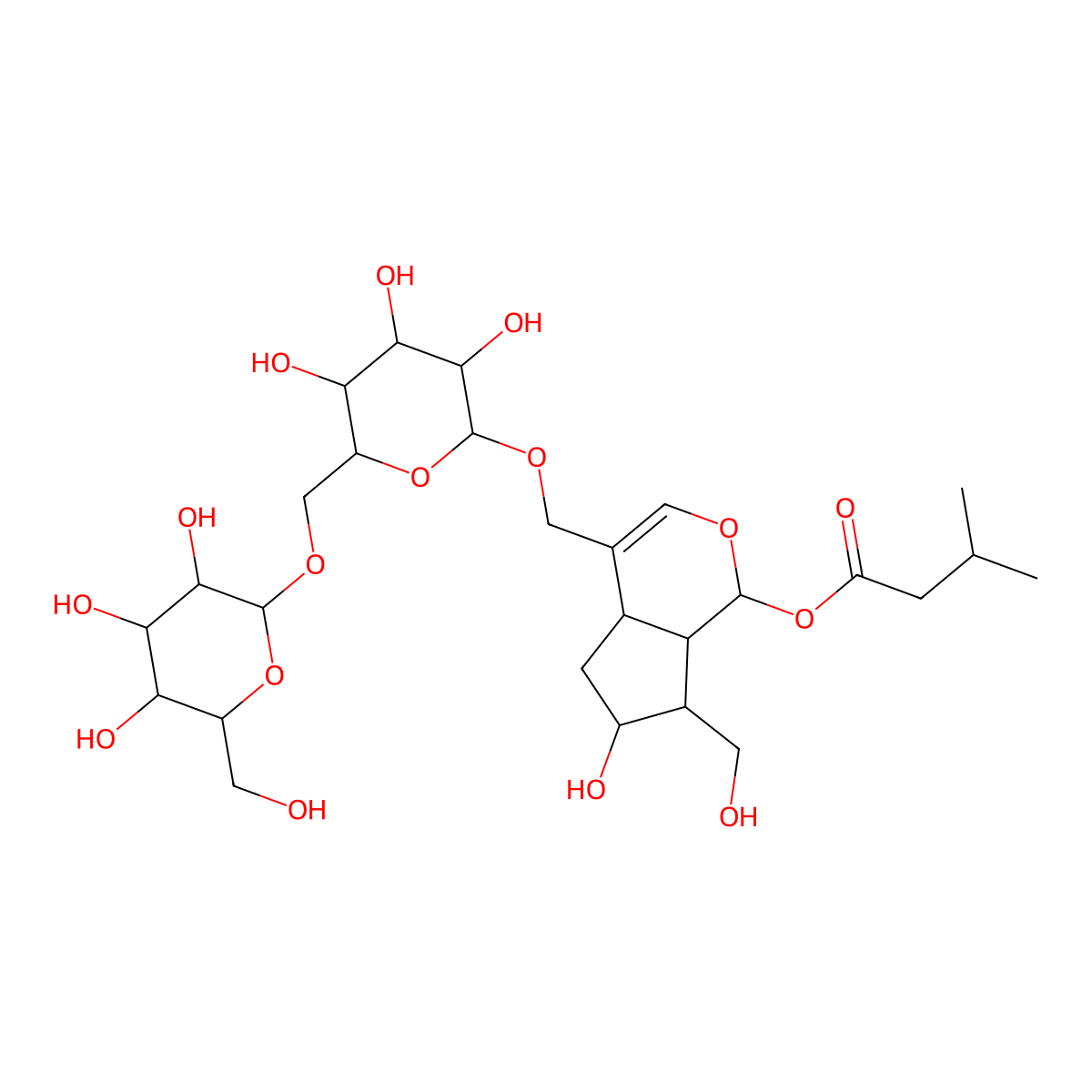 Kanokoside D molecular structure, CAS 64703-88-4