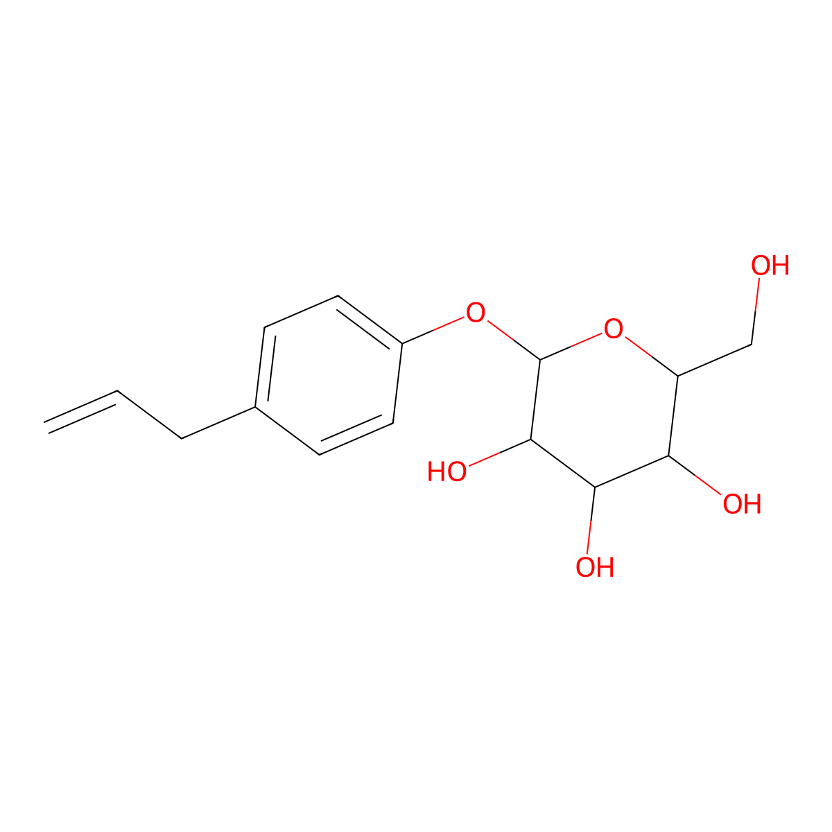 4-(2-PROPENYL)PHENYL-beta-D-GLUCOPYRANOSIDE molecular structure, CAS 64703-98-6