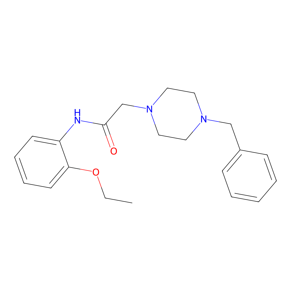 2-(4-benzylpiperazin-1-yl)-N-(2-ethoxyphenyl)acetamide molecular structure, CAS 647031-45-6