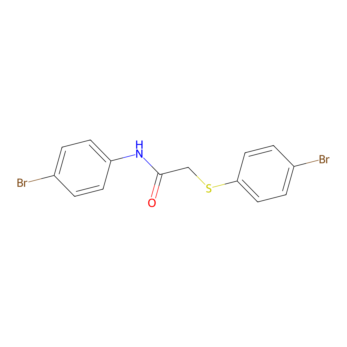 N-(4-bromophenyl)-2-[(4-bromophenyl)sulfanyl]acetamide molecular structure, CAS 647031-78-5