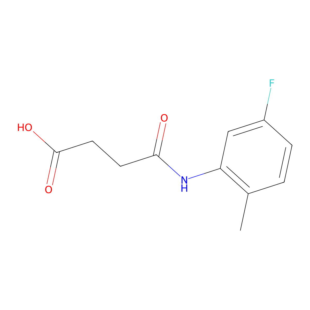 4-(5-Fluoro-2-methylanilino)-4-oxobutanoic acid molecular structure, CAS 647031-91-2