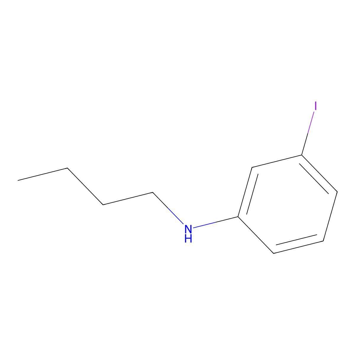 N-Butyl-3-iodoaniline molecular structure, CAS 647035-67-4