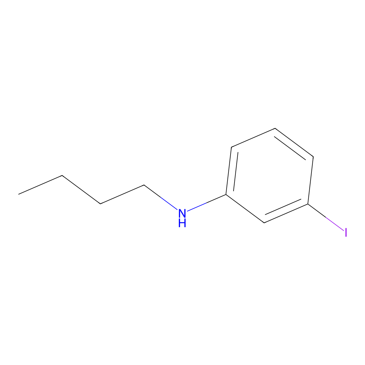 N-Butyl-3-iodoaniline molecular structure, CAS 647035-67-4