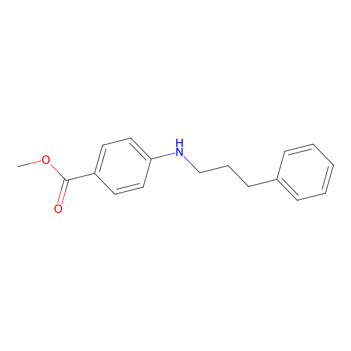 Methyl 4-[(3-phenylpropyl)amino]benzoate molecular structure, CAS 647035-70-9