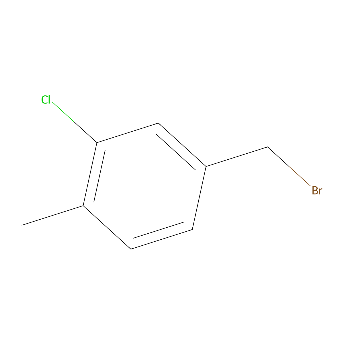 4-(Bromomethyl)-2-chloro-1-methylbenzene molecular structure, CAS 647037-49-8