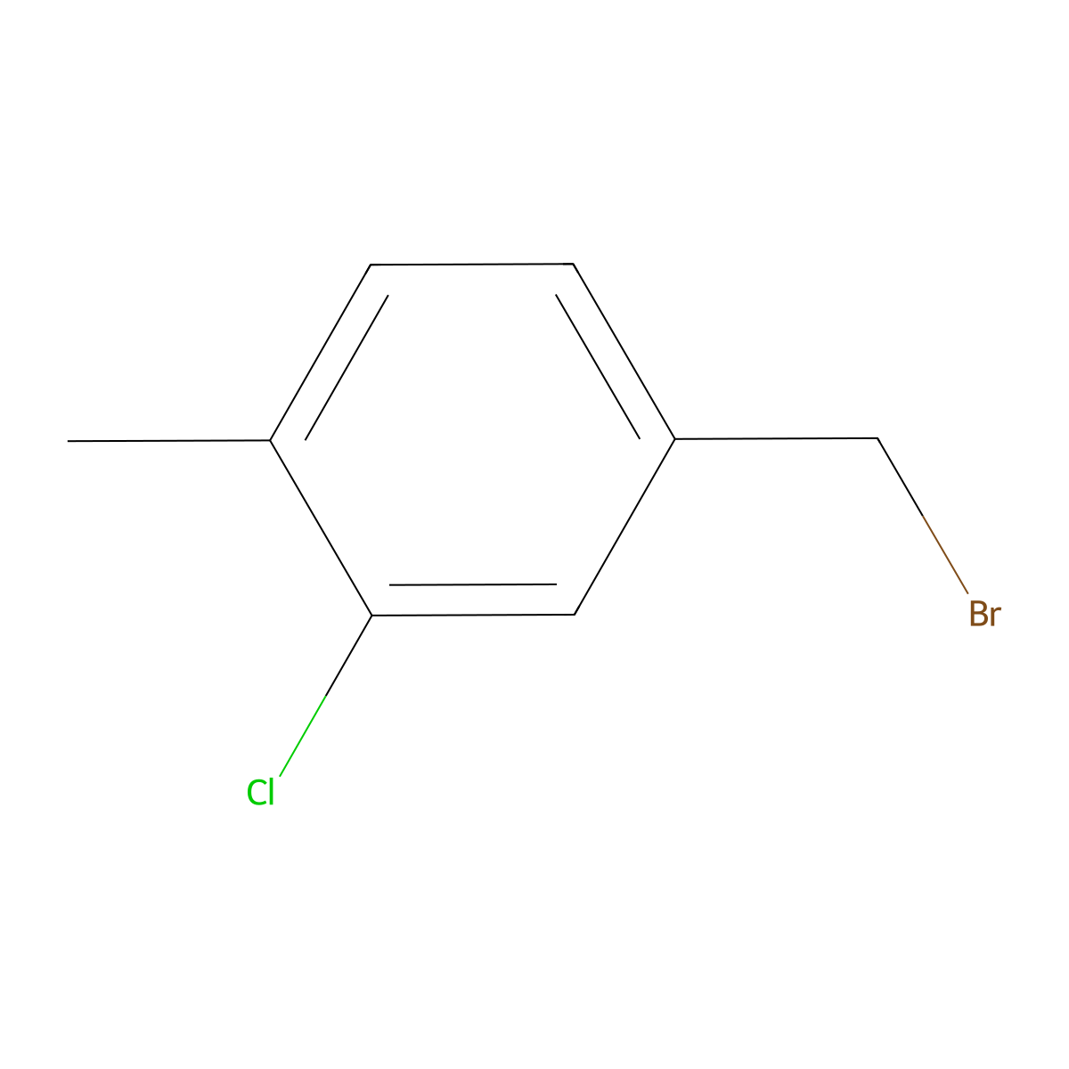 4-(Bromomethyl)-2-chloro-1-methylbenzene molecular structure, CAS 647037-49-8