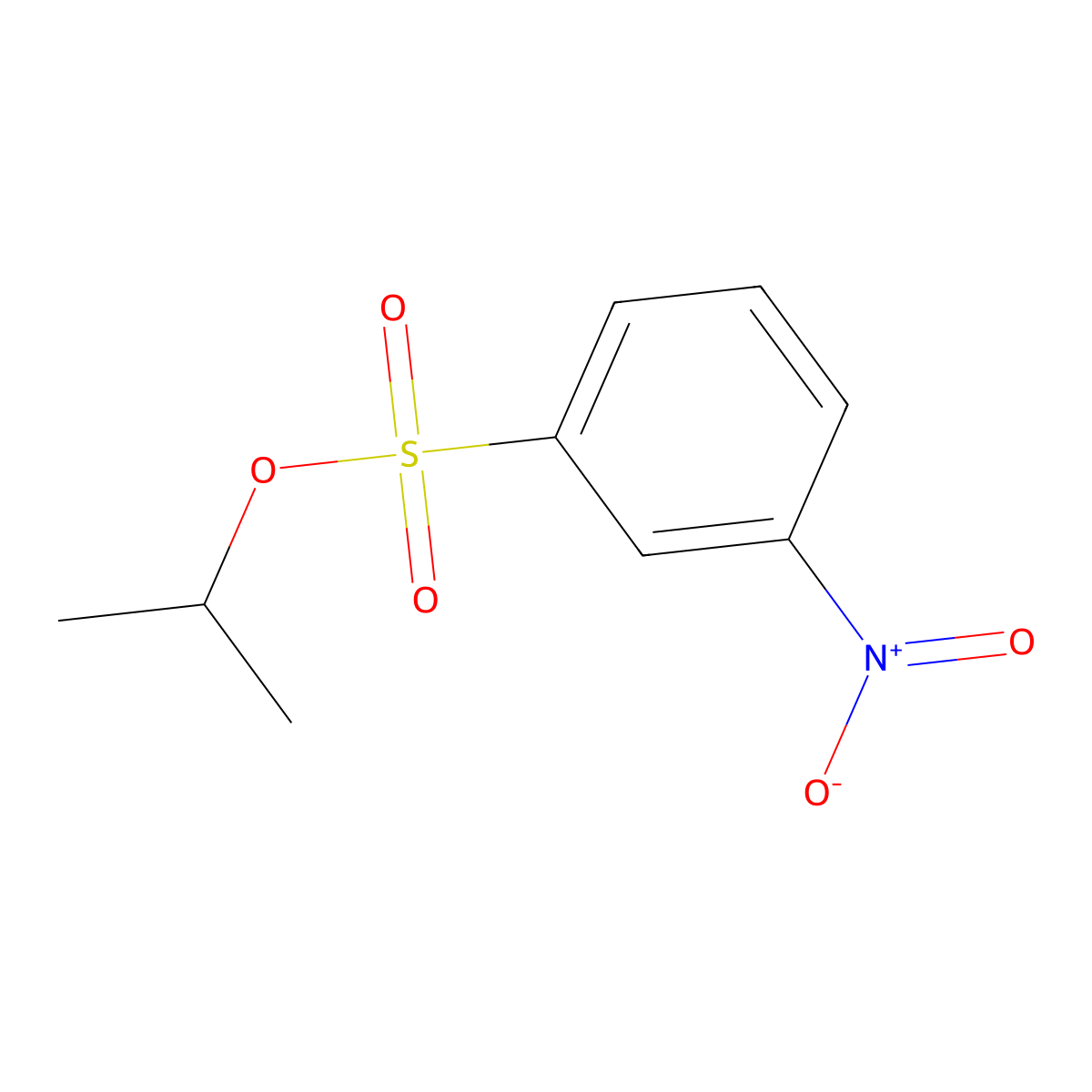 Benzenesulfonic acid, 3-nitro-, 1-methylethyl ester molecular structure, CAS 64704-12-7