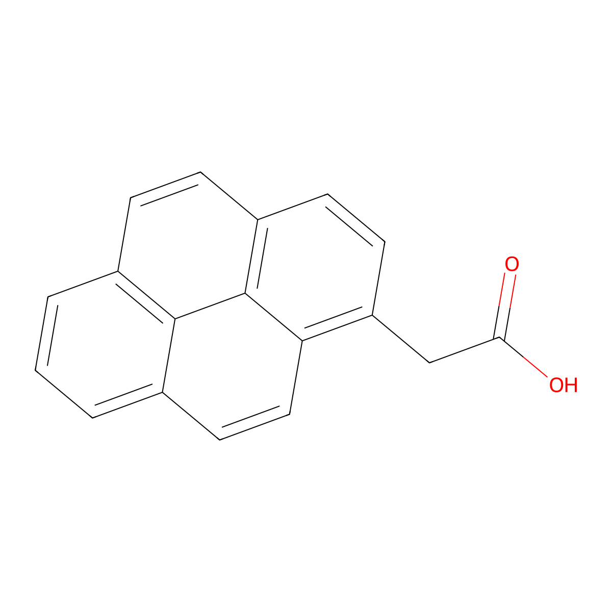 1-Pyreneacetic acid molecular structure, CAS 64709-55-3