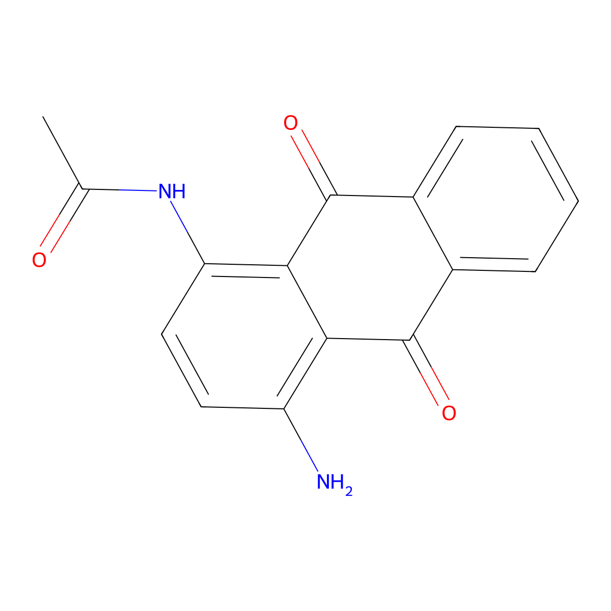 N-(4-Amino-9,10-dihydro-9,10-dioxo-1-anthryl)acetamide molecular structure, CAS 6471-02-9
