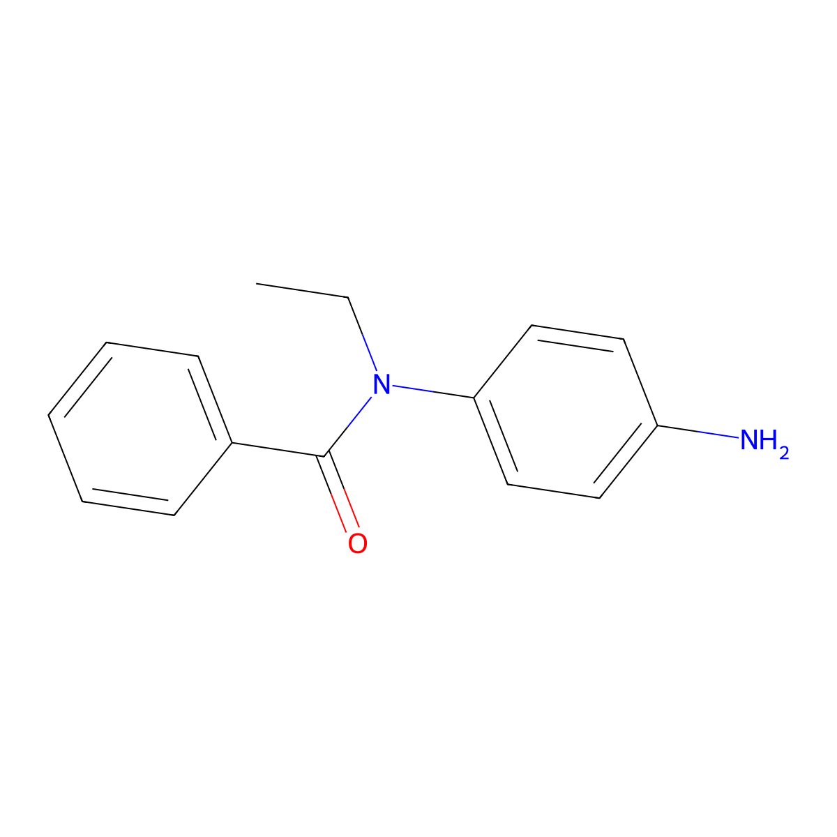 N-(4-aminophenyl)-N-ethylbenzamide molecular structure, CAS 6471-31-4