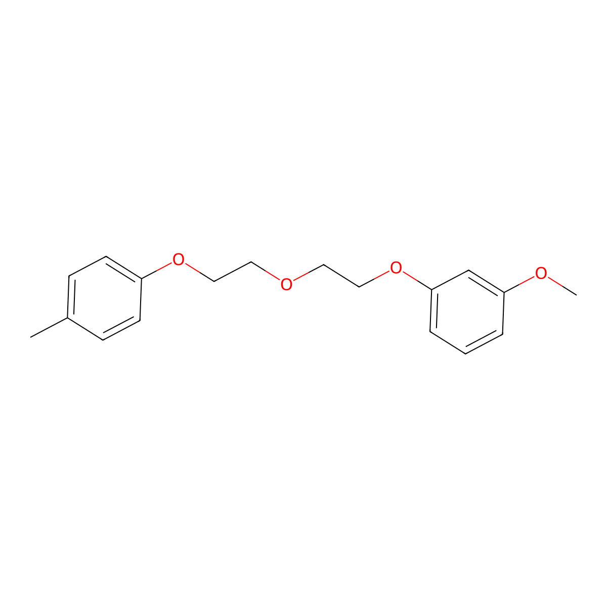 1-Methoxy-3-[2-[2-(4-methylphenoxy)ethoxy]ethoxy]benzene molecular structure, CAS 6471-39-2