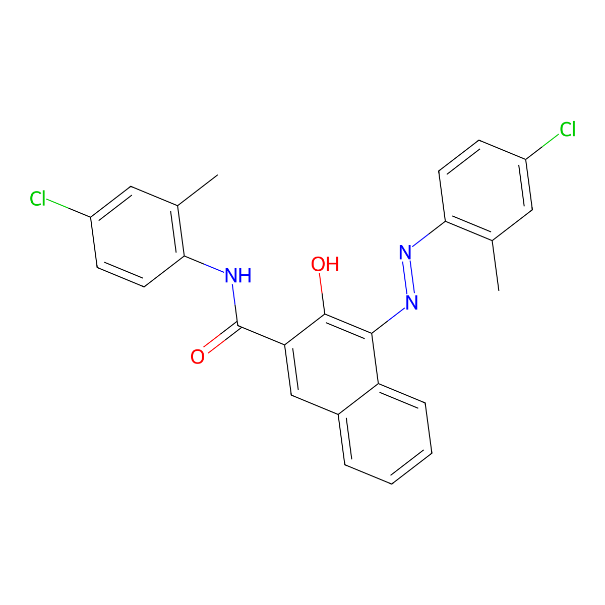 Pigment Red 7 molecular structure, CAS 6471-51-8