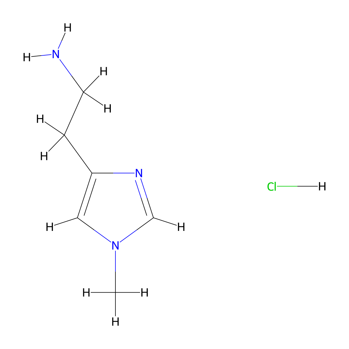 2-(1-Methyl-1H-imidazol-4-yl)ethanamine hydrochloride molecular structure, CAS 64710-63-0