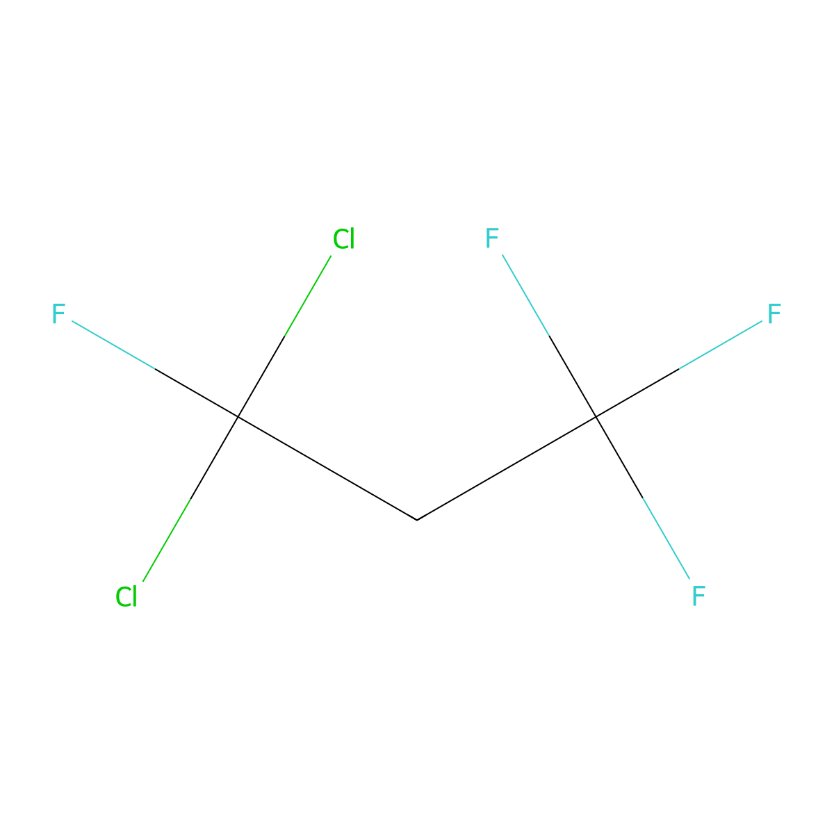 Propane, 1,1-dichloro-1,3,3,3-tetrafluoro- molecular structure, CAS 64712-27-2