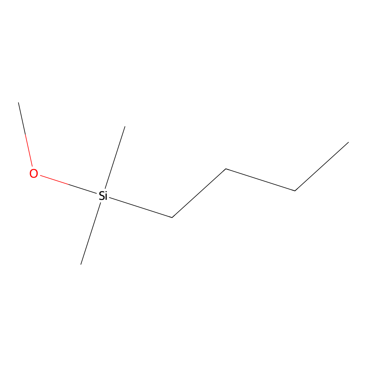 1-Butyldimethylmethoxysilane molecular structure, CAS 64712-50-1