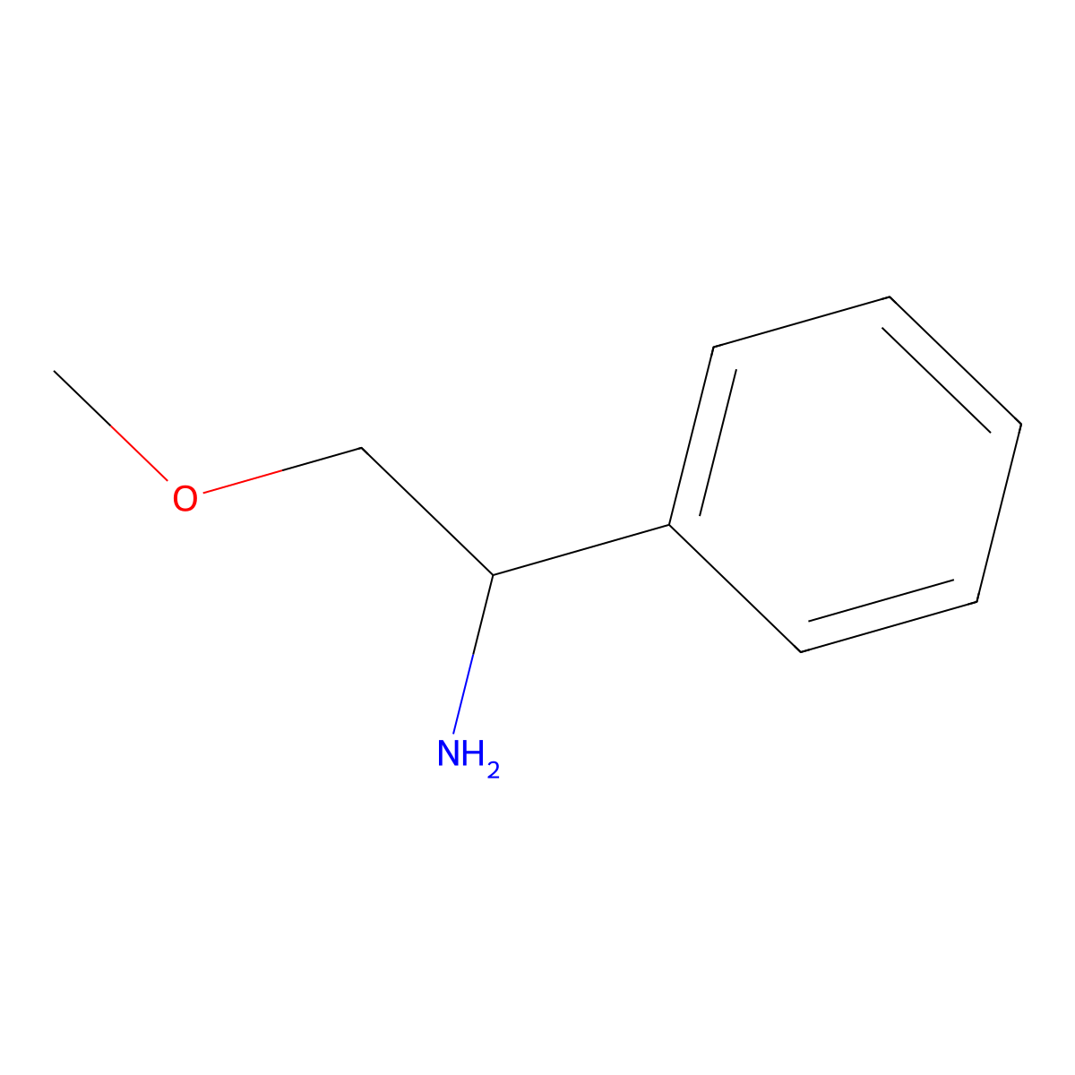 (1R)-2-Methoxy-1-phenylethan-1-amine molecular structure, CAS 64715-85-1