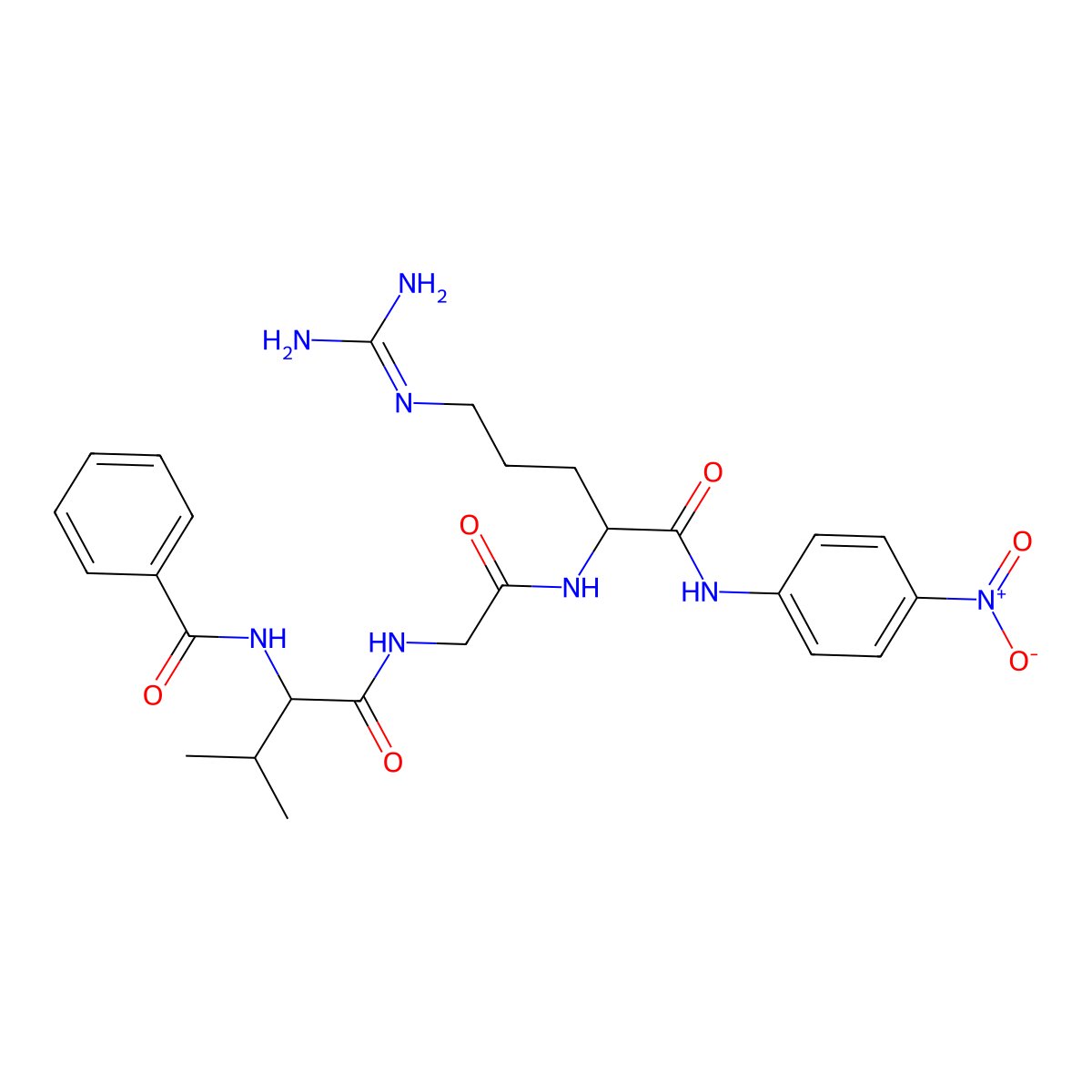 BZ-Val-gly-arg-pna molecular structure, CAS 64717-41-5