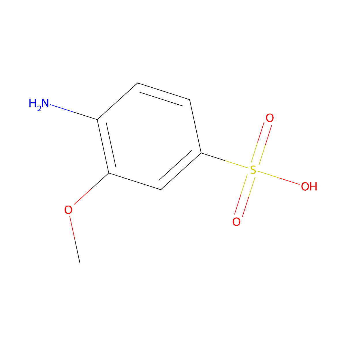 3-Methoxysulfanilic acid molecular structure, CAS 6472-58-8