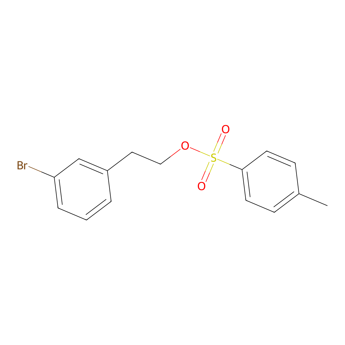 2-(3-Bromophenyl)ethyl 4-methylbenzene-1-sulfonate molecular structure, CAS 64723-45-1