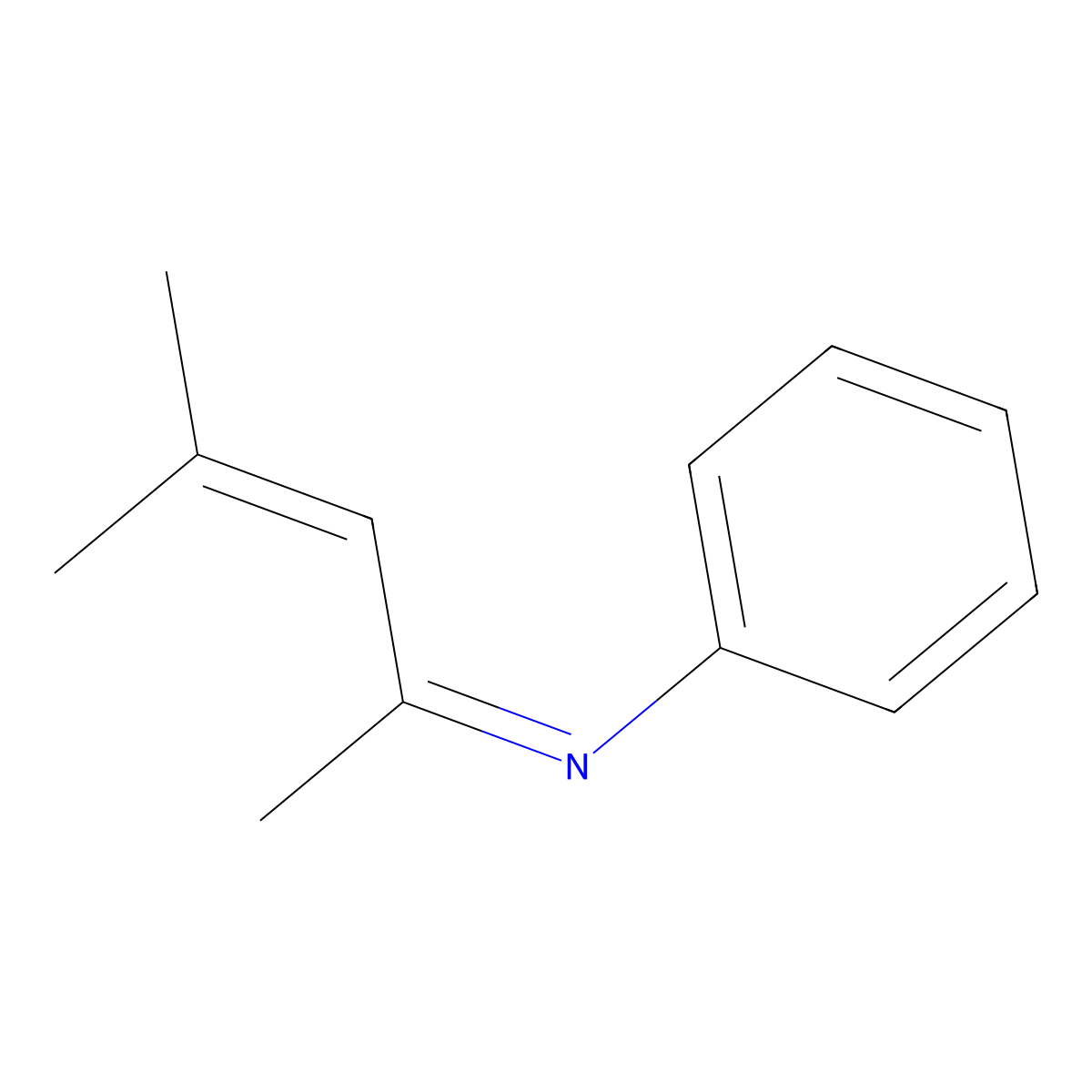 (E)-N-(4-Methylpent-3-en-2-ylidene)aniline molecular structure, CAS 64723-73-5