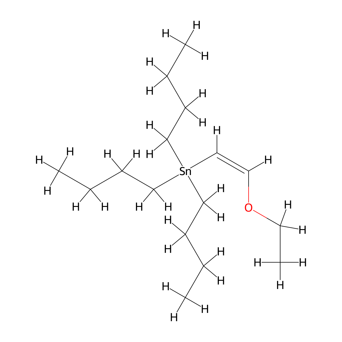 cis-1-Ethoxy-2-(tri-n-butylstannyl)ethylene molecular structure, CAS 64724-29-4