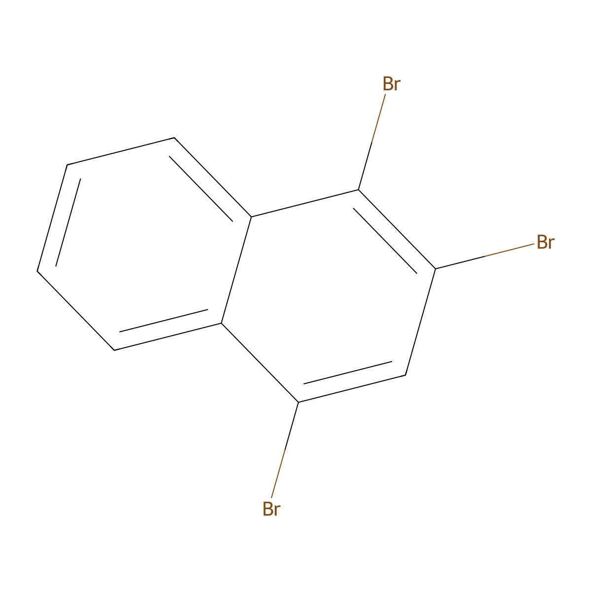 1,2,4-Tribromonaphthalene molecular structure, CAS 64725-20-8
