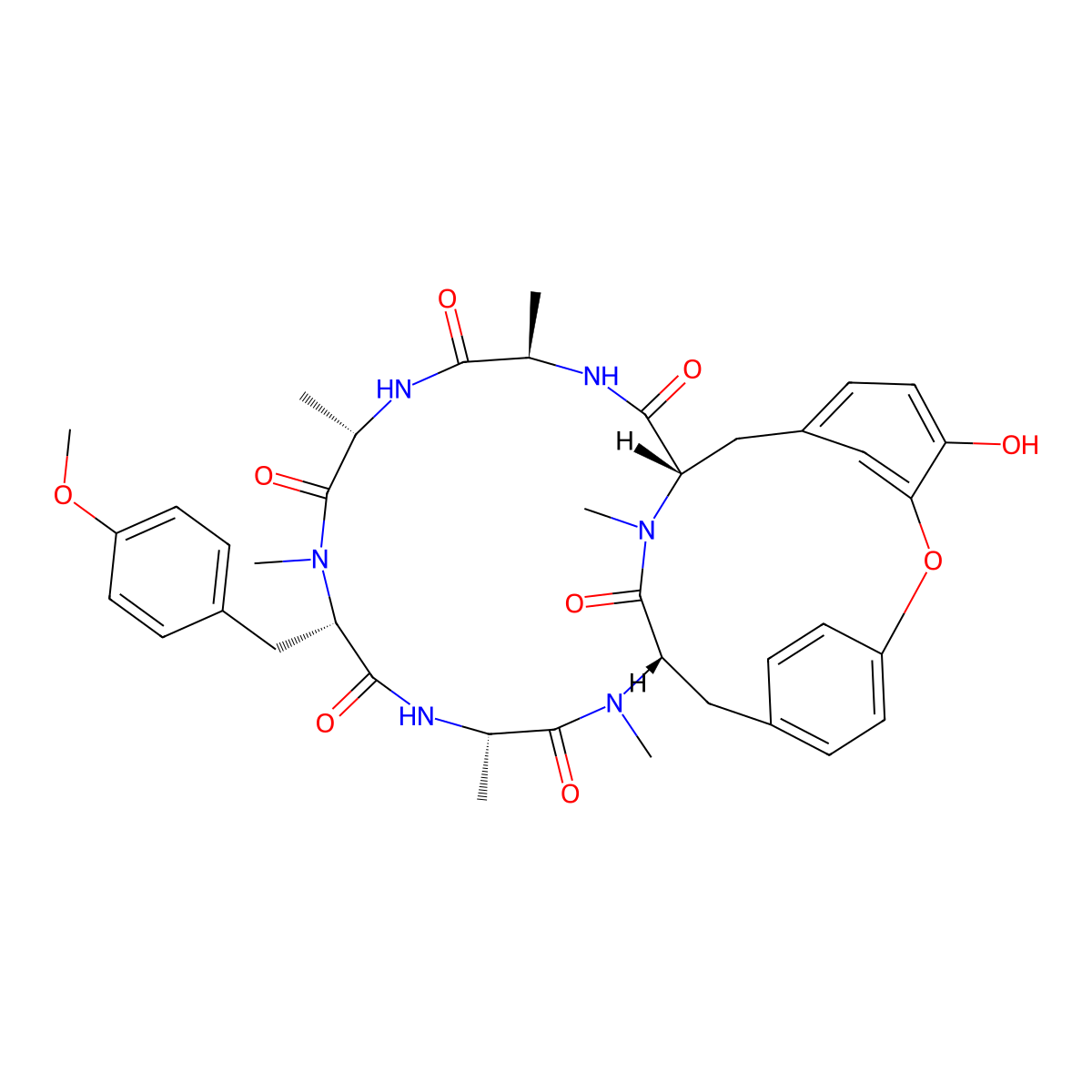 Deoxybouvardin molecular structure, CAS 64725-24-2