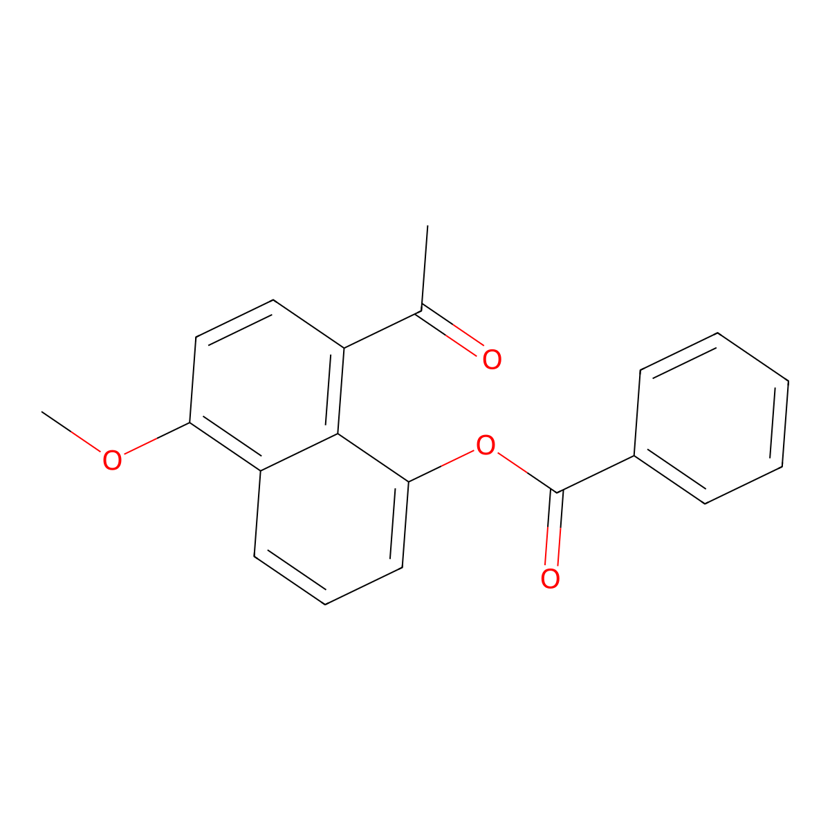 8-Acetyl-5-methoxynaphthalen-1-yl benzoate molecular structure, CAS 64725-90-2
