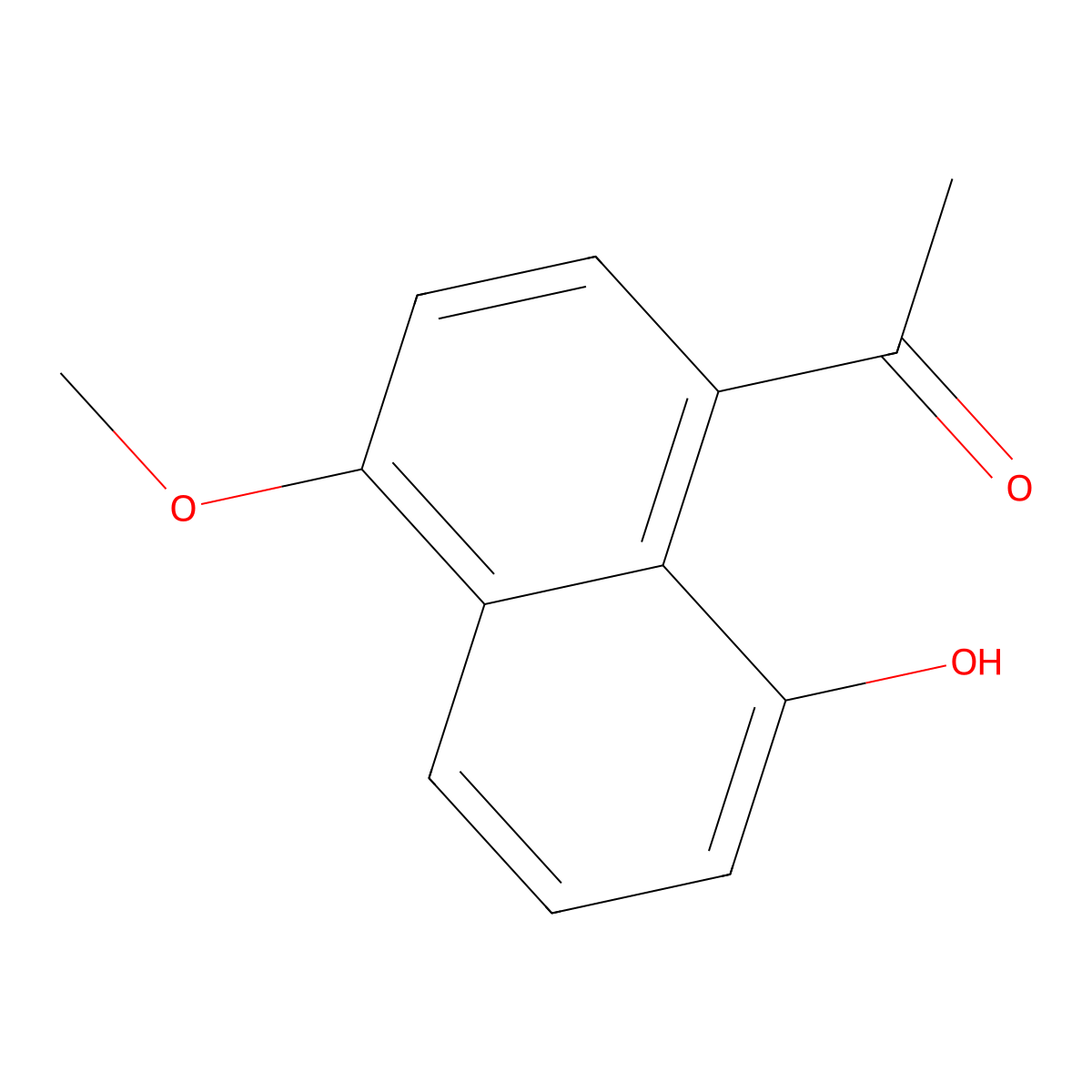 1-(8-Hydroxy-4-methoxynaphthalen-1-yl)ethanone molecular structure, CAS 64725-91-3