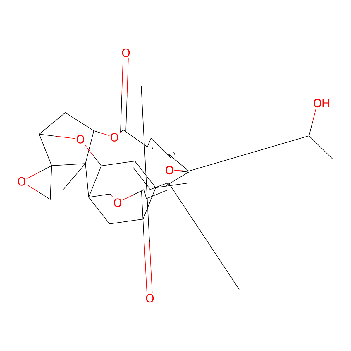 17-(1-Hydroxyethyl)-5,13,25-trimethylspiro[2,10,16,23-tetraoxatetracyclo[22.2.1.03,8.08,25]heptacosa-4,12,18,20-tetraene-26,2'-oxirane]-11,22-dione molecular structure, CAS 64726-84-7