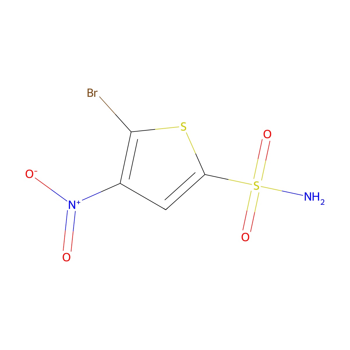 5-Bromo-4-nitrothiophene-2-sulfonamide molecular structure, CAS 64729-06-2