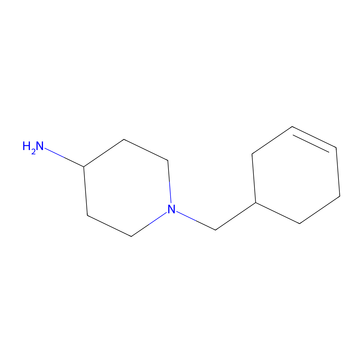 1-(Cyclohex-3-en-1-ylmethyl)piperidin-4-amine molecular structure, CAS 64730-01-4