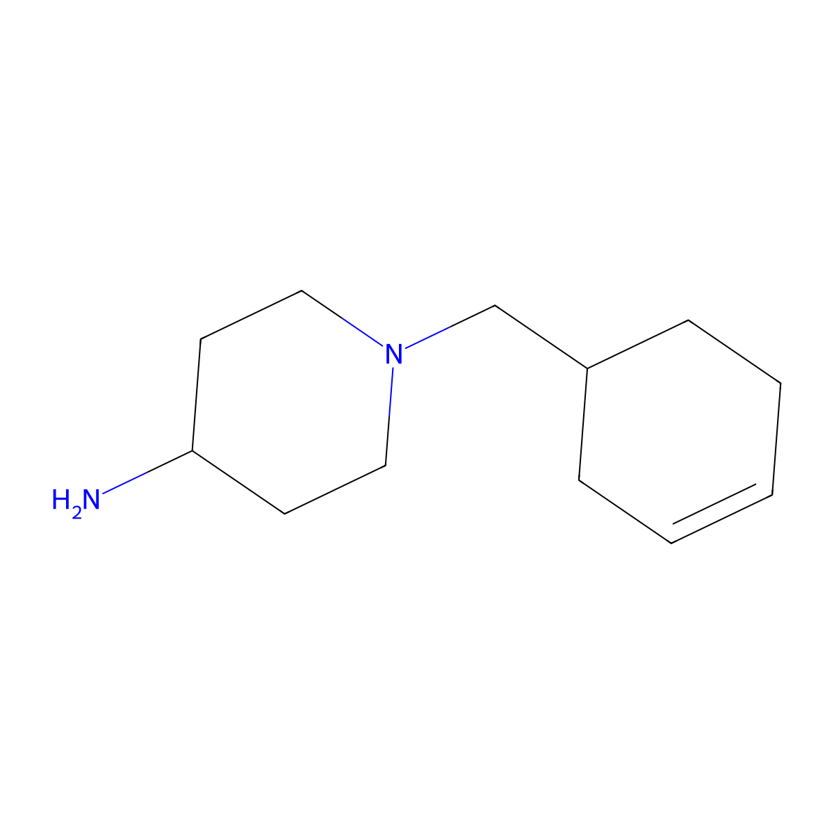 1-(Cyclohex-3-en-1-ylmethyl)piperidin-4-amine molecular structure, CAS 64730-01-4
